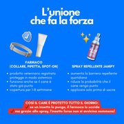 Spray naturale veterinario per cani di tutte le taglie anche per cuccioli Jampy Bye Bye Buzz